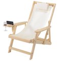 W Unlimited Romantic Collection Canvas Sling Chair with Cup and Wine Holder 2117NC-BG